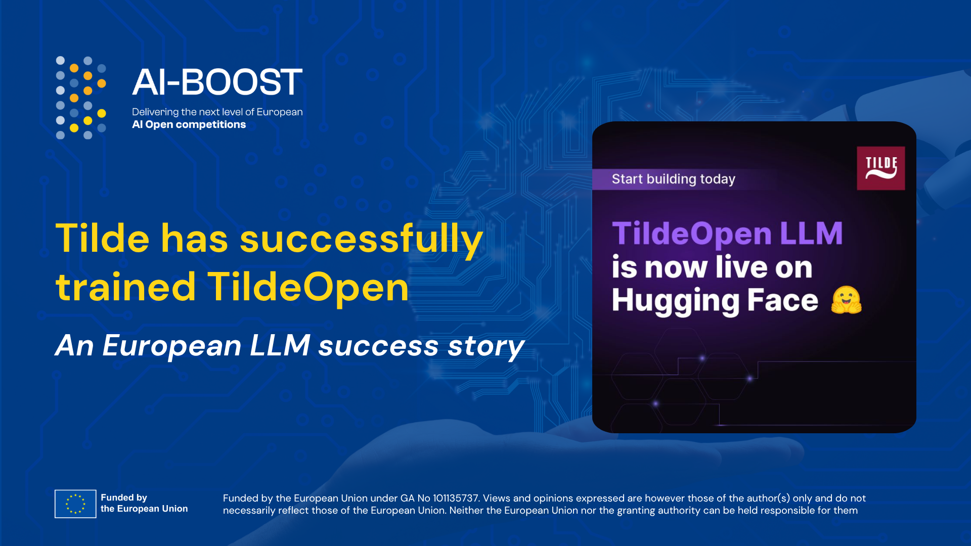 Tilde has successfully trained TildeOpen