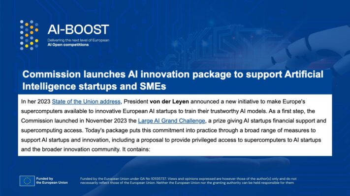 Commission launches AI innovation package to support Artificial Intelligence startups and SMEs